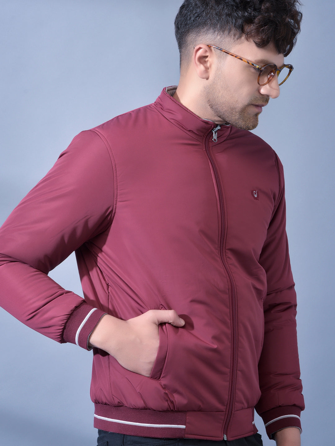 Cobb Red Solid Reversible Jacket