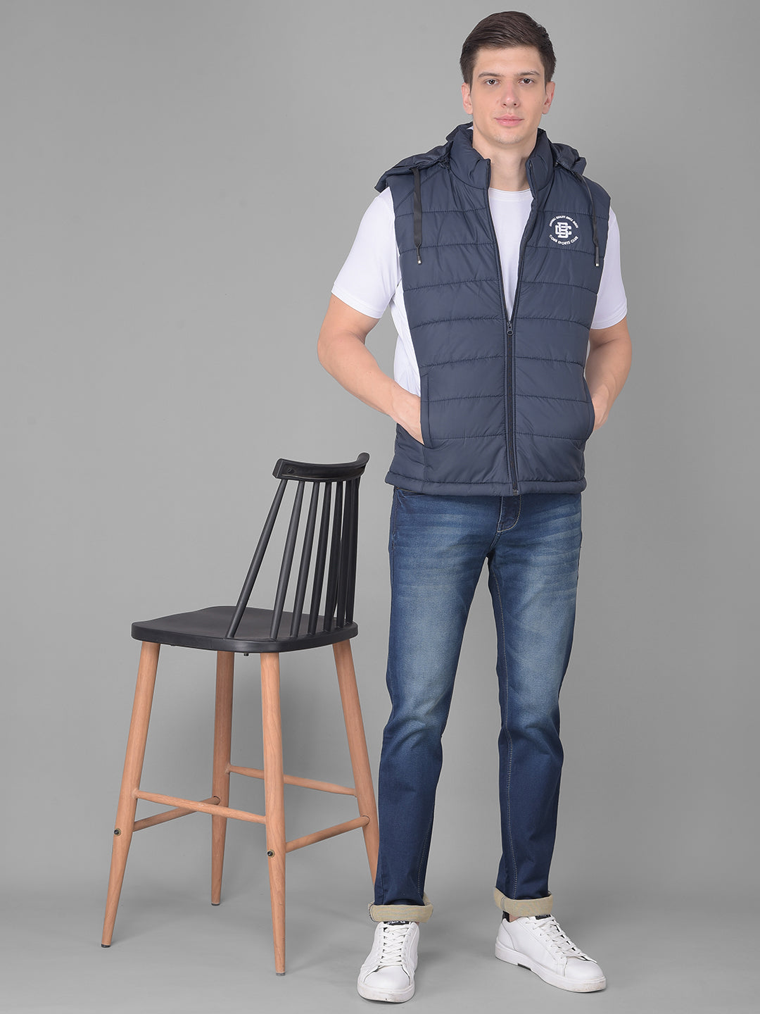 Men Winter Sleeveless Jacket Men Down Vest Men's Warm Thick Hooded Coats  Zipper Work Waistcoat Navy Blue M at Amazon Men's Clothing store