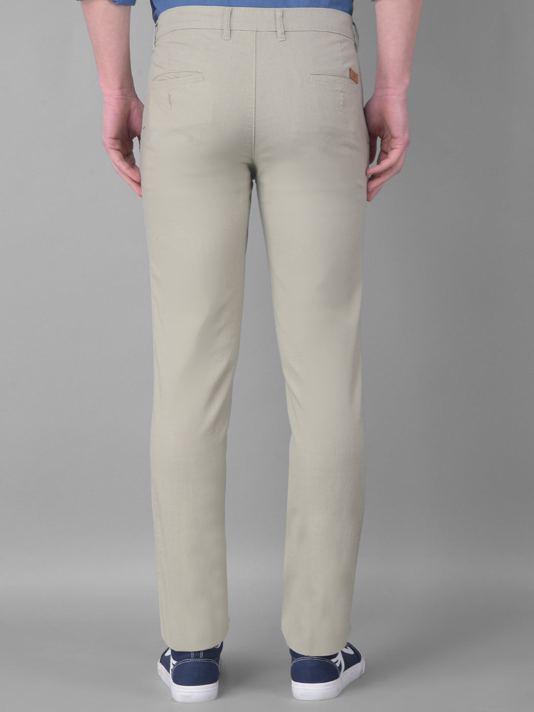 cobb light olive ultra fit linen casual trouser