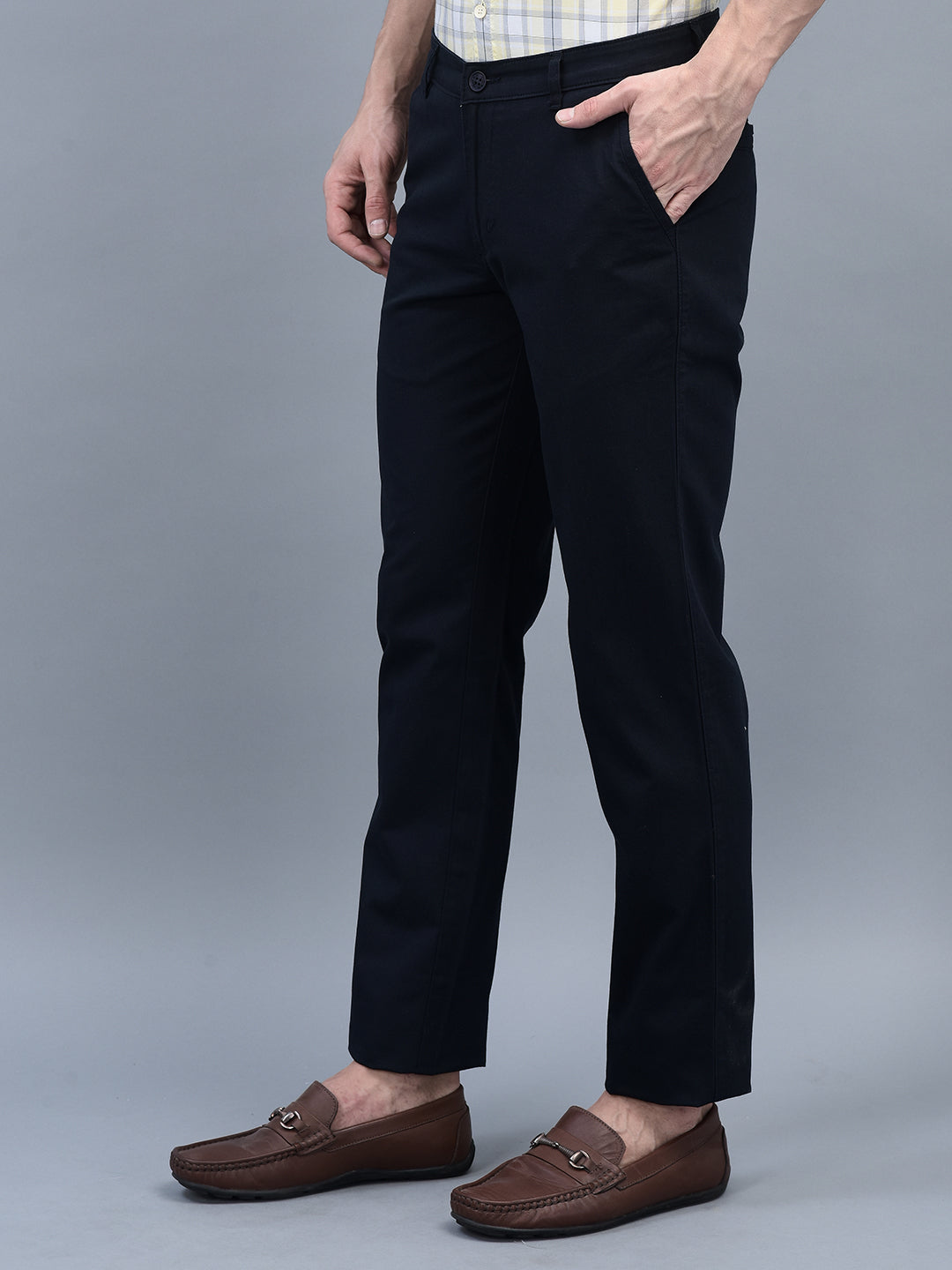 Cobb Navy Blue Slim Fit Chinos