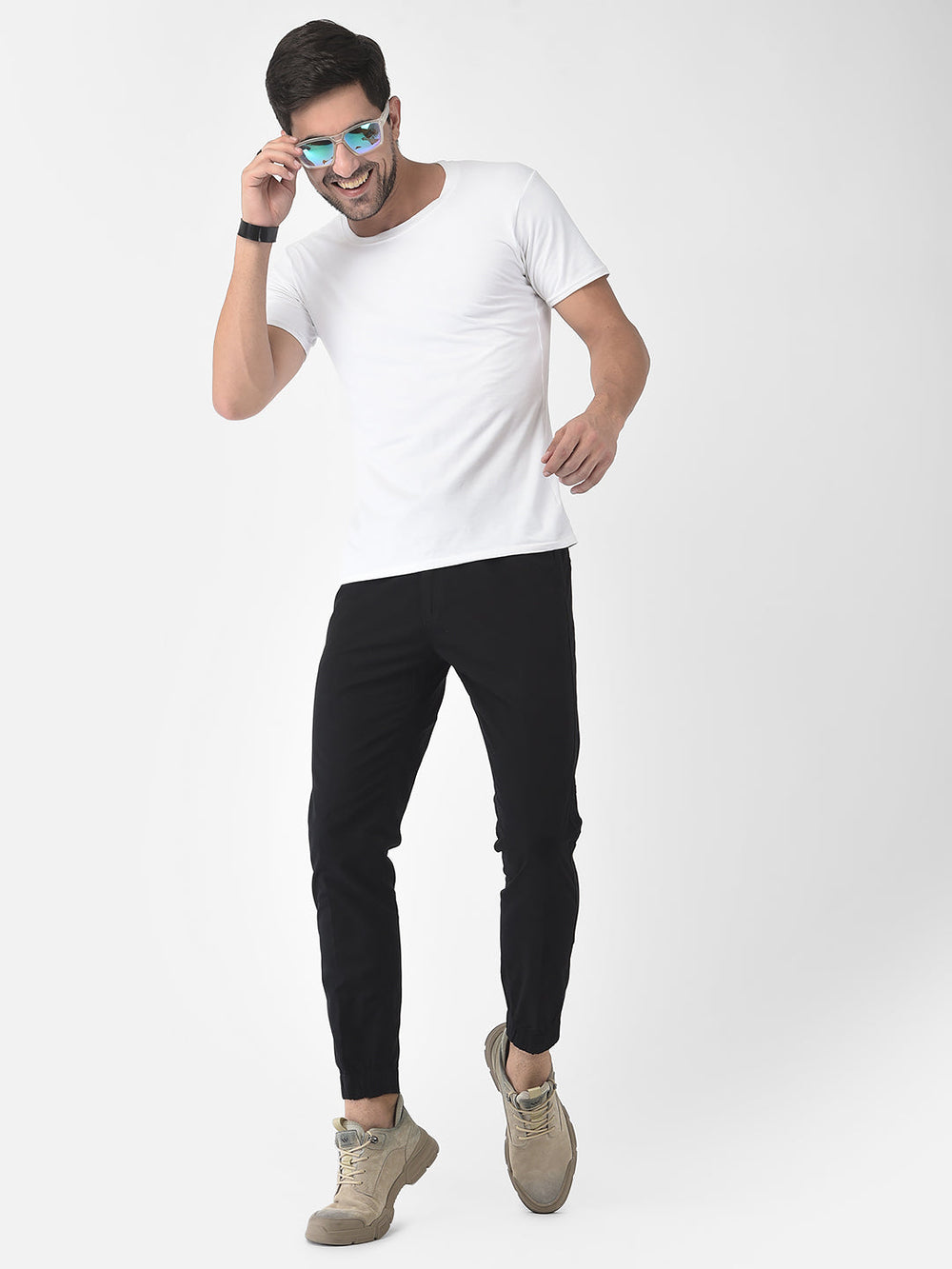 Cobb Black Slim Fit Chinos Joggers