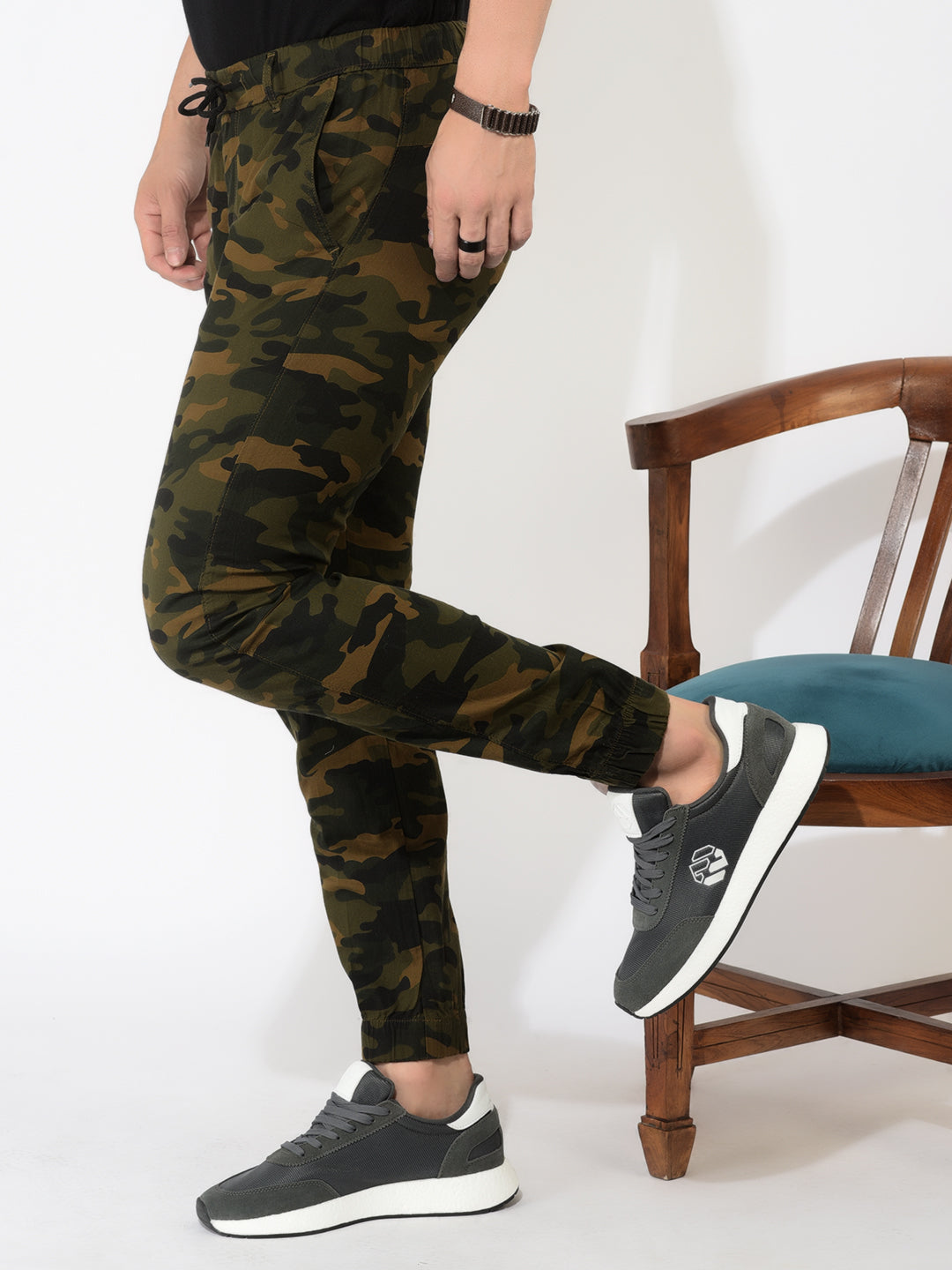 Buy Jubination Man Army Print Camouflage Printed Slim Fit FlatFront  Joggers  Lowest price in India GlowRoad