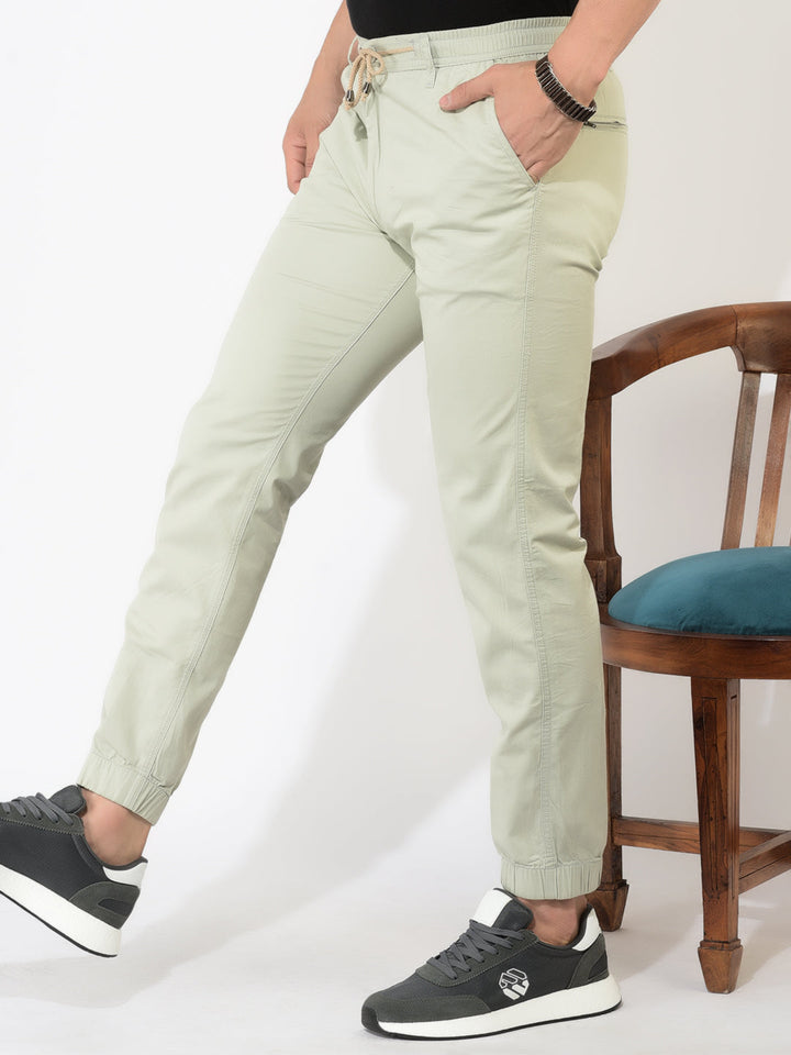 Cobb Light Green Slim Fit Chinos Jogger