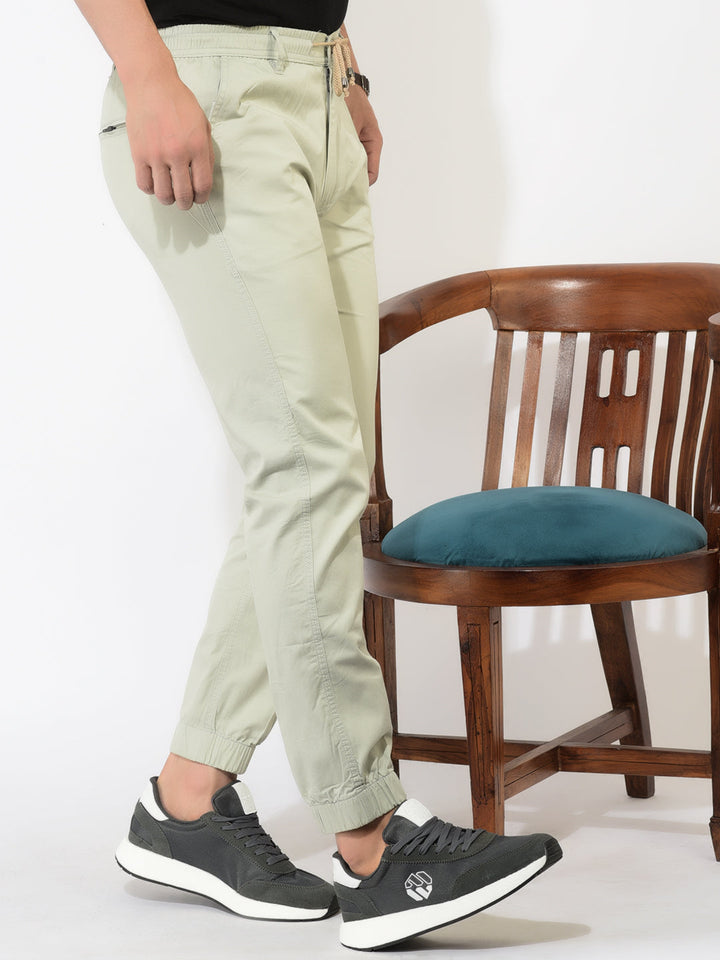 Cobb Light Green Slim Fit Chinos Jogger