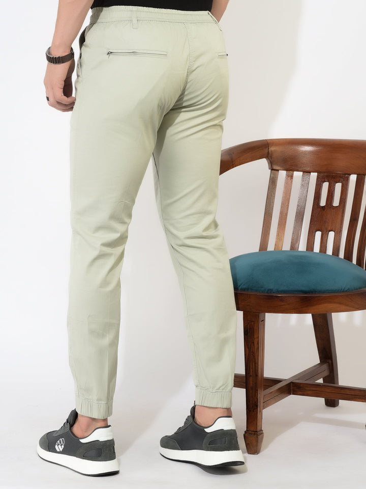 Cobb Light Green Slim Fit Chinos Jogger