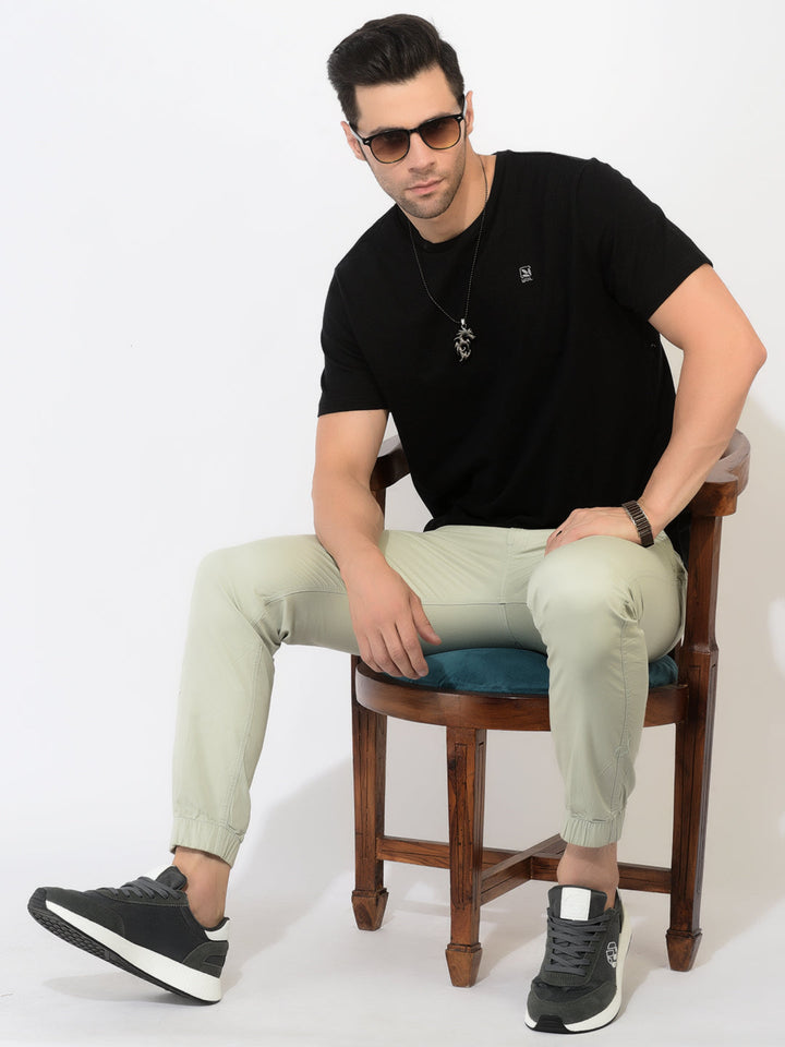 Cobb Light Green Slim Fit Chinos Jogger