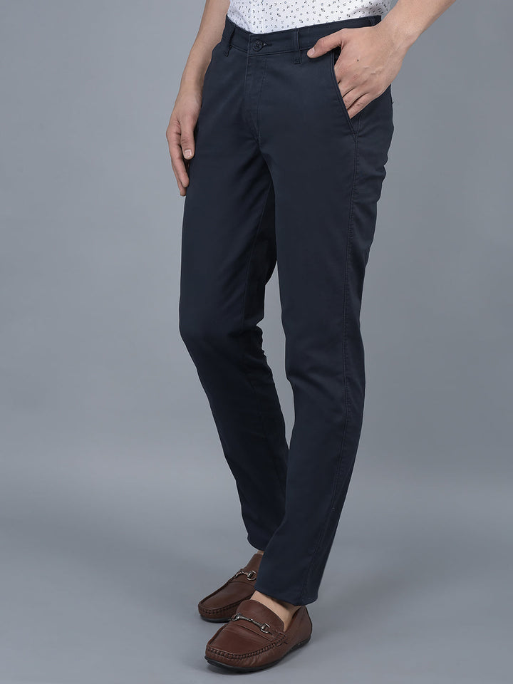 Cobb Navy Blue Slim Fit Chinos