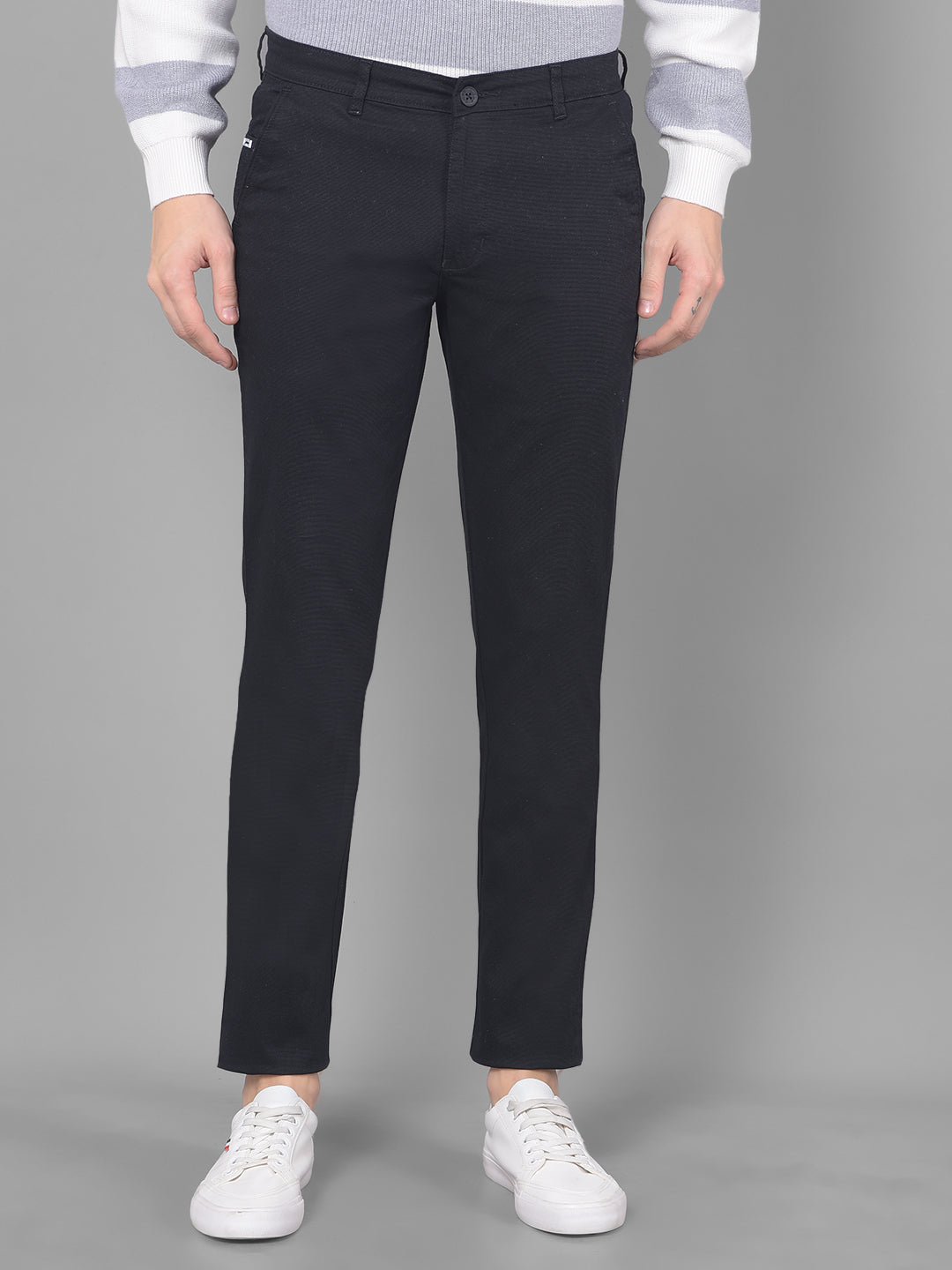 COBB NAVY BLUE SLIM FIT CHINOS