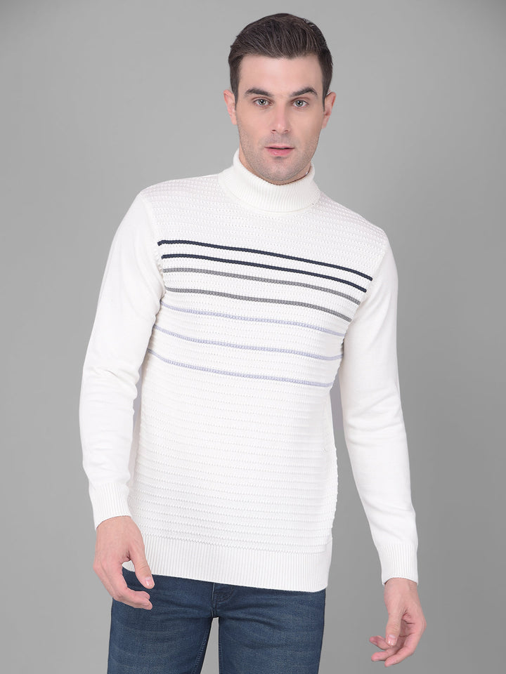 cobb off white high neck sweater