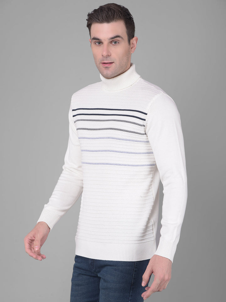 cobb off white high neck sweater