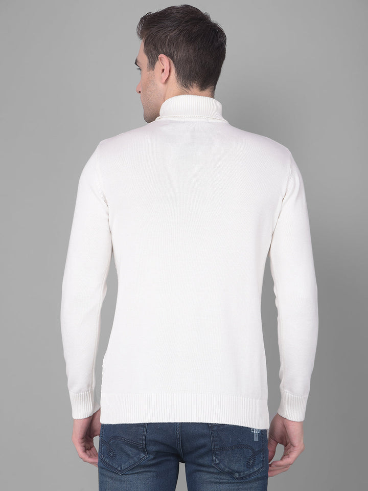 cobb off white high neck sweater