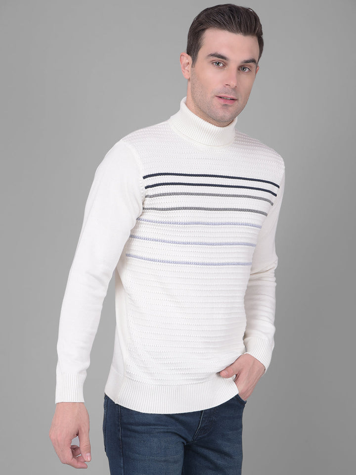 cobb off white high neck sweater