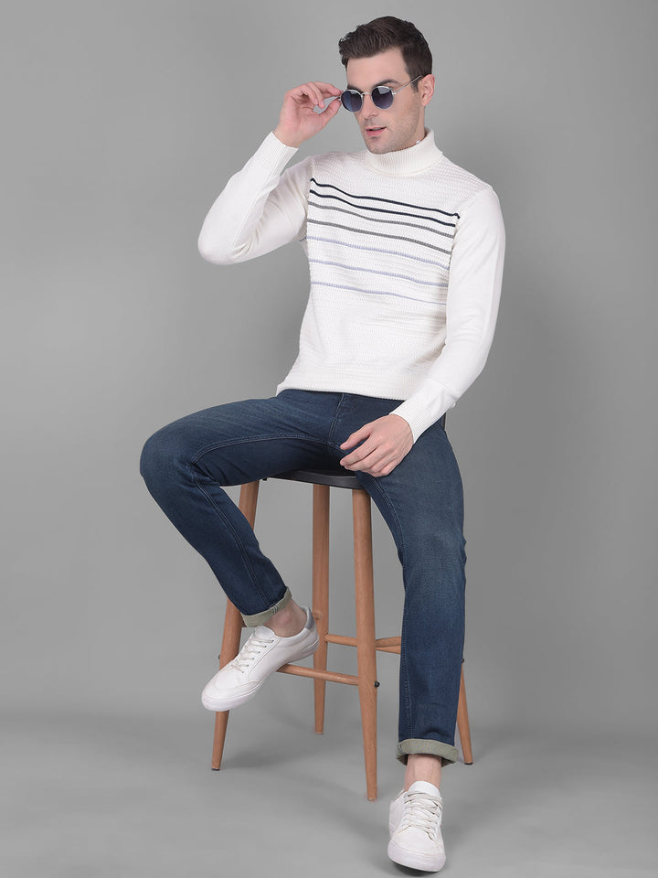 COBB OFF WHITE HIGH NECK SWEATER