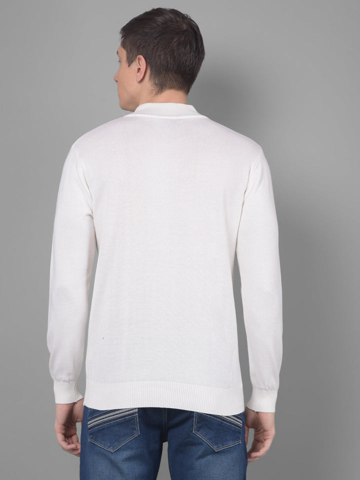 cobb solid cream high neck sweater