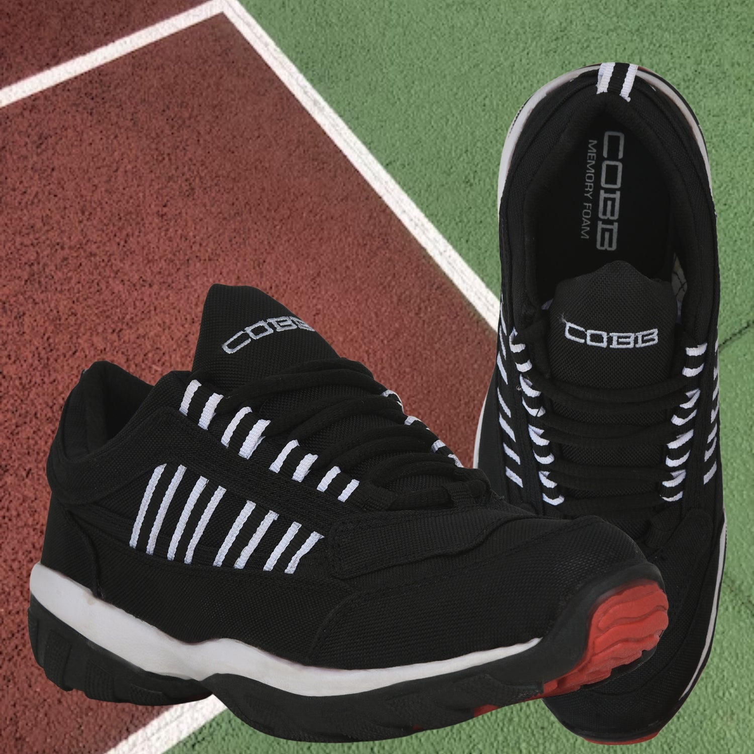 Cobb Mens Black Running Shoes BLACK
