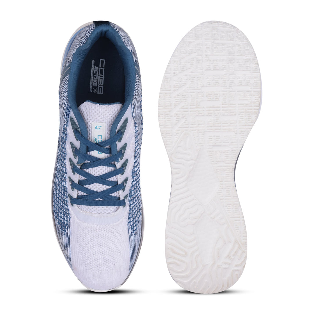 cobb true blue white men's running shoes