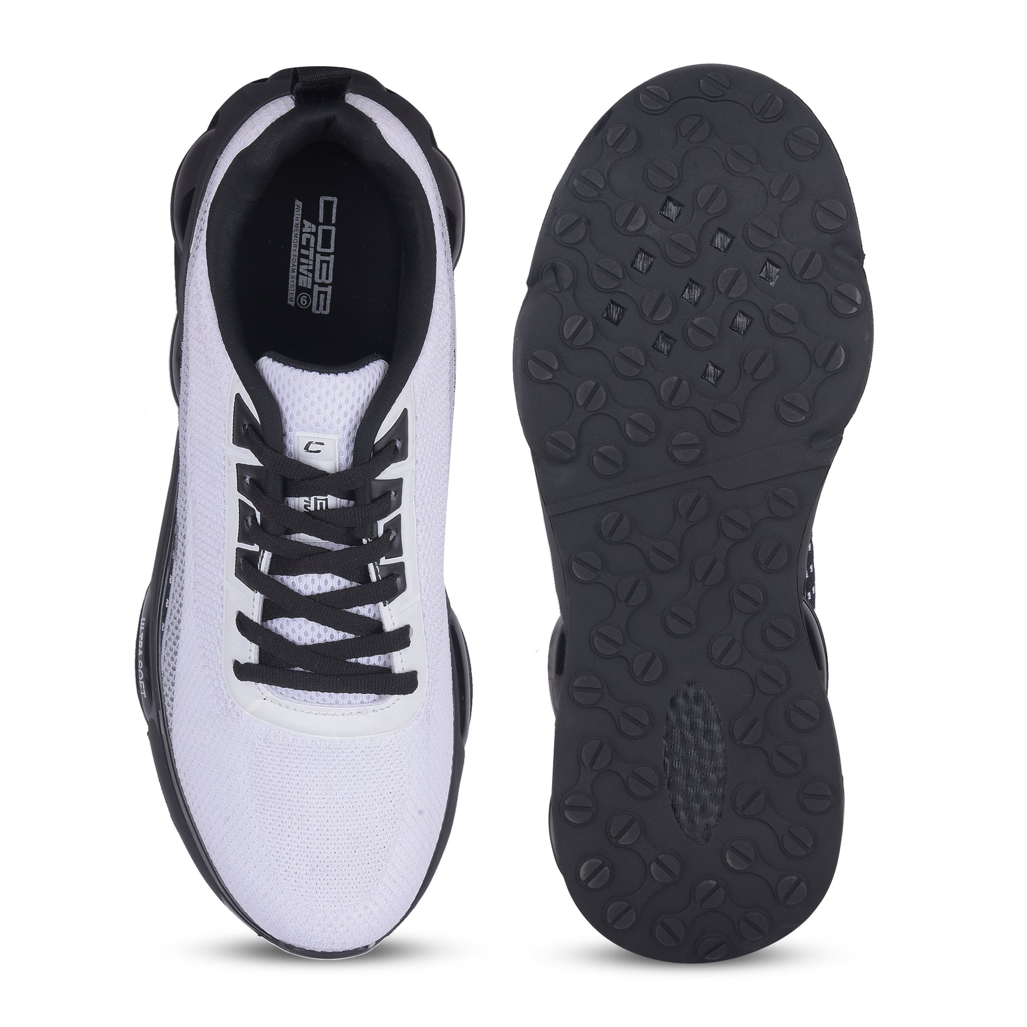 cobb classic white black men's running shoes