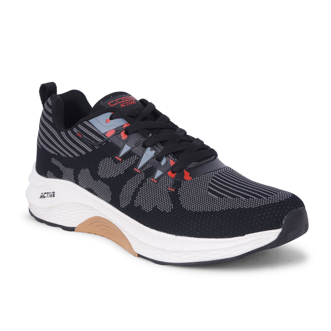 cobb active black men's running shoes