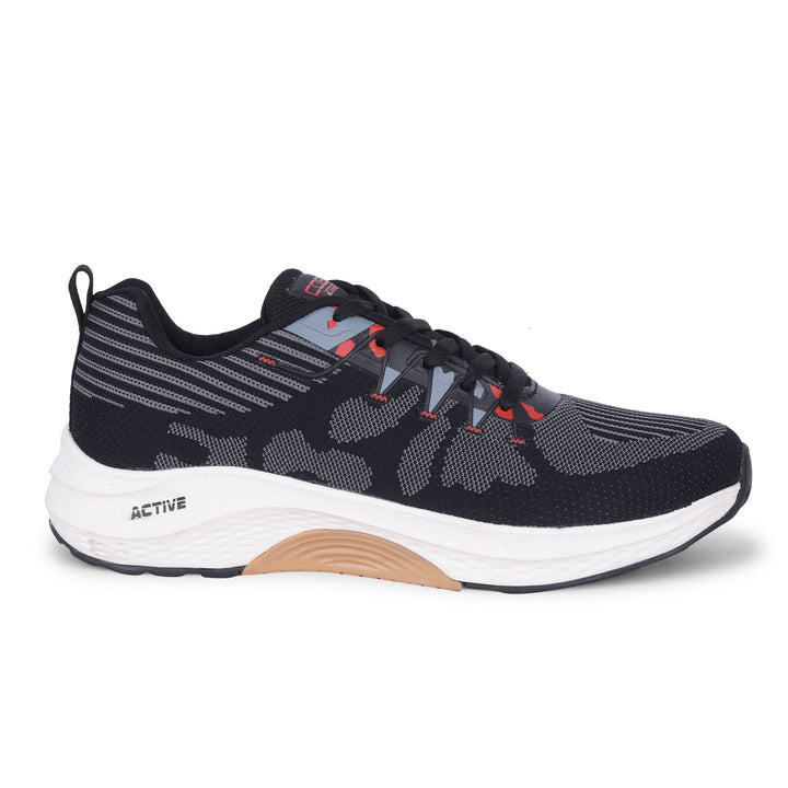 cobb active black men's running shoes