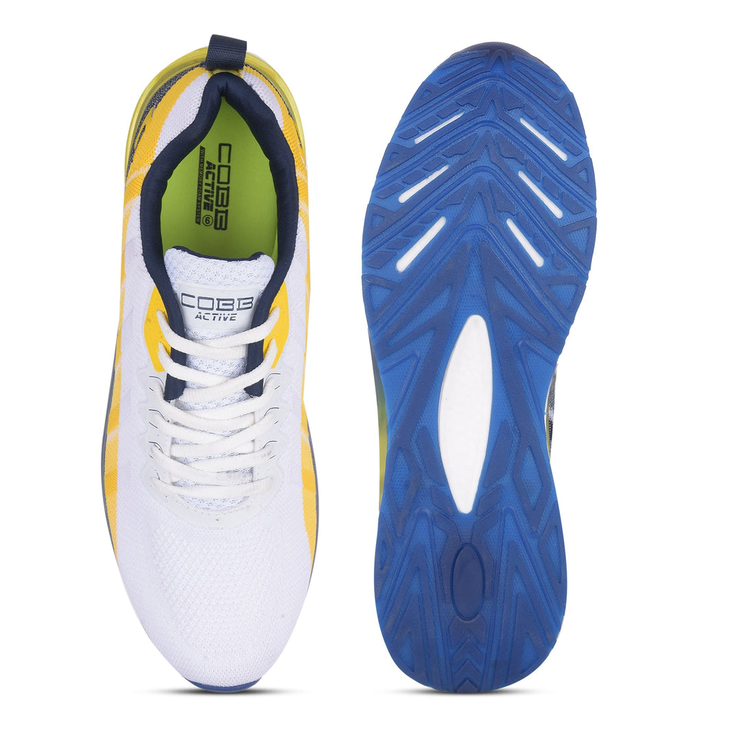 cobb classic yellow white men's running shoes