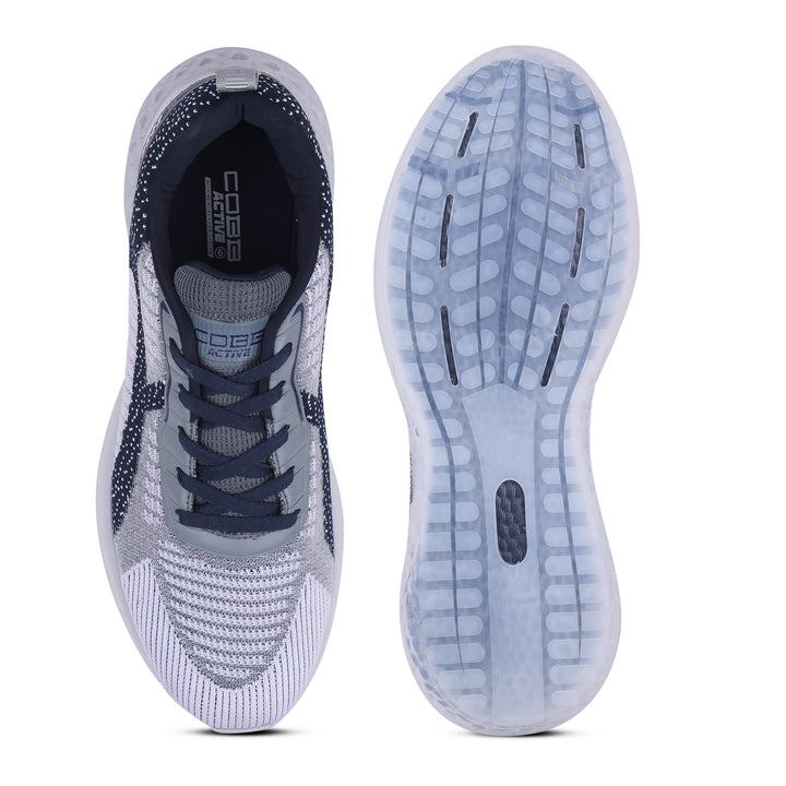 cobb springy fit navy white men's running shoes