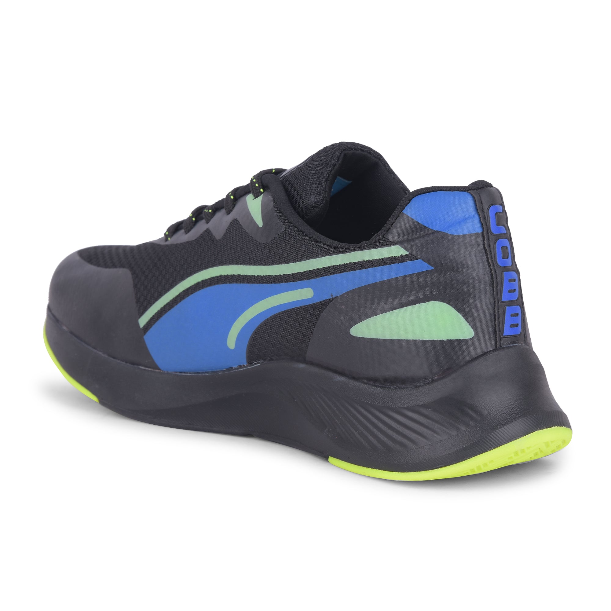 cobb ultra go black green men's running shoes
