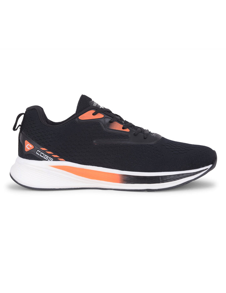 cobb black orange men's running shoes