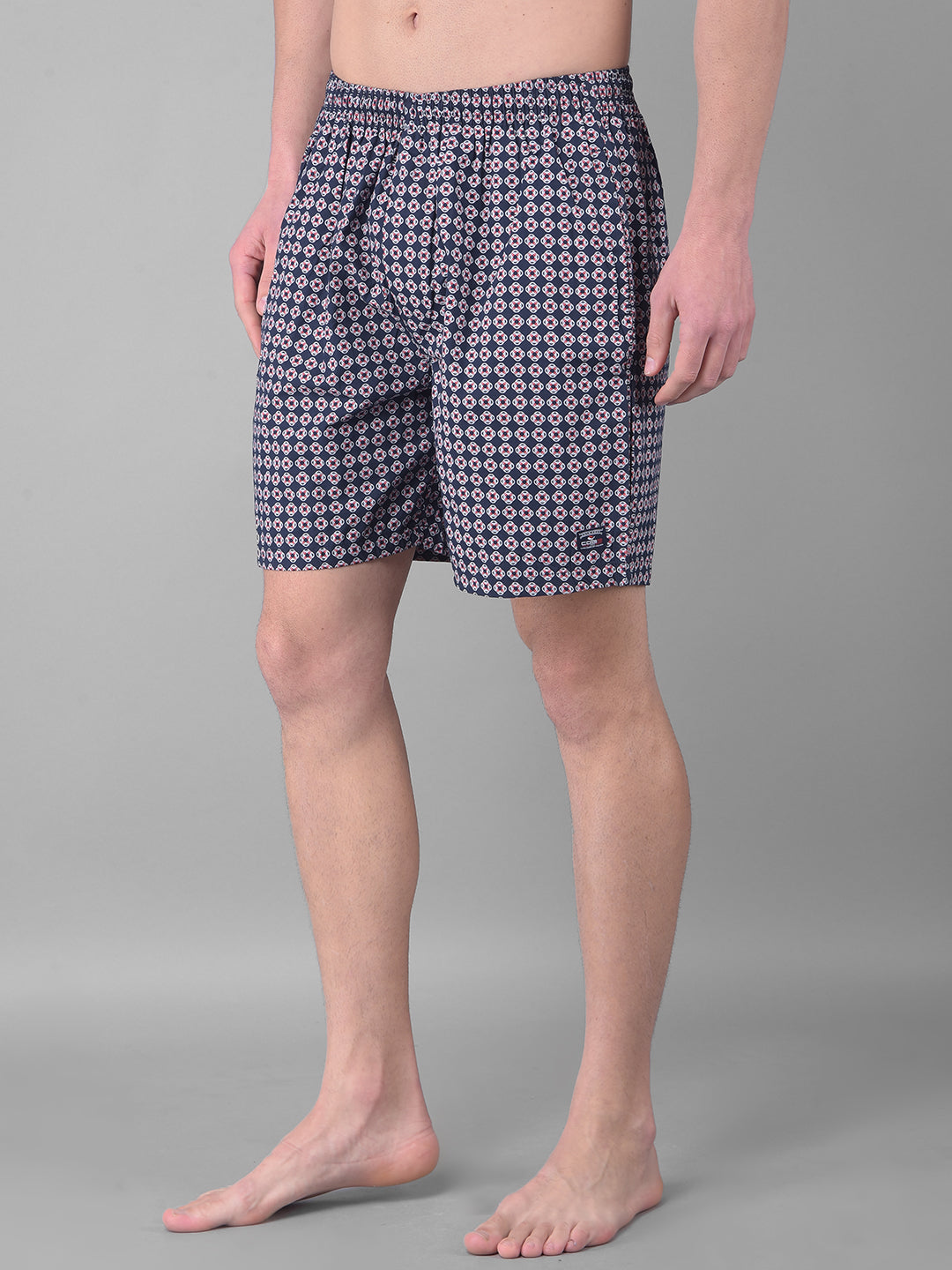 cobb navy blue printed shorts