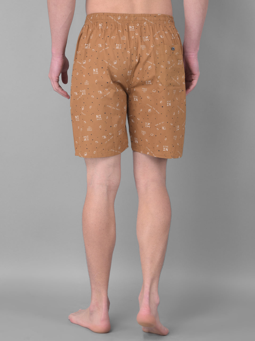 cobb khaki printed shorts