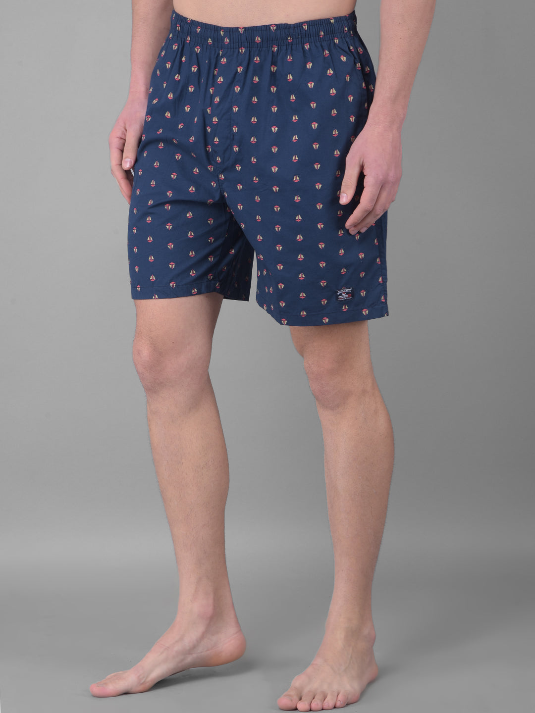 cobb navy blue printed shorts