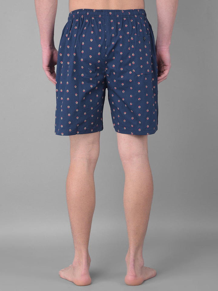 cobb navy blue printed shorts