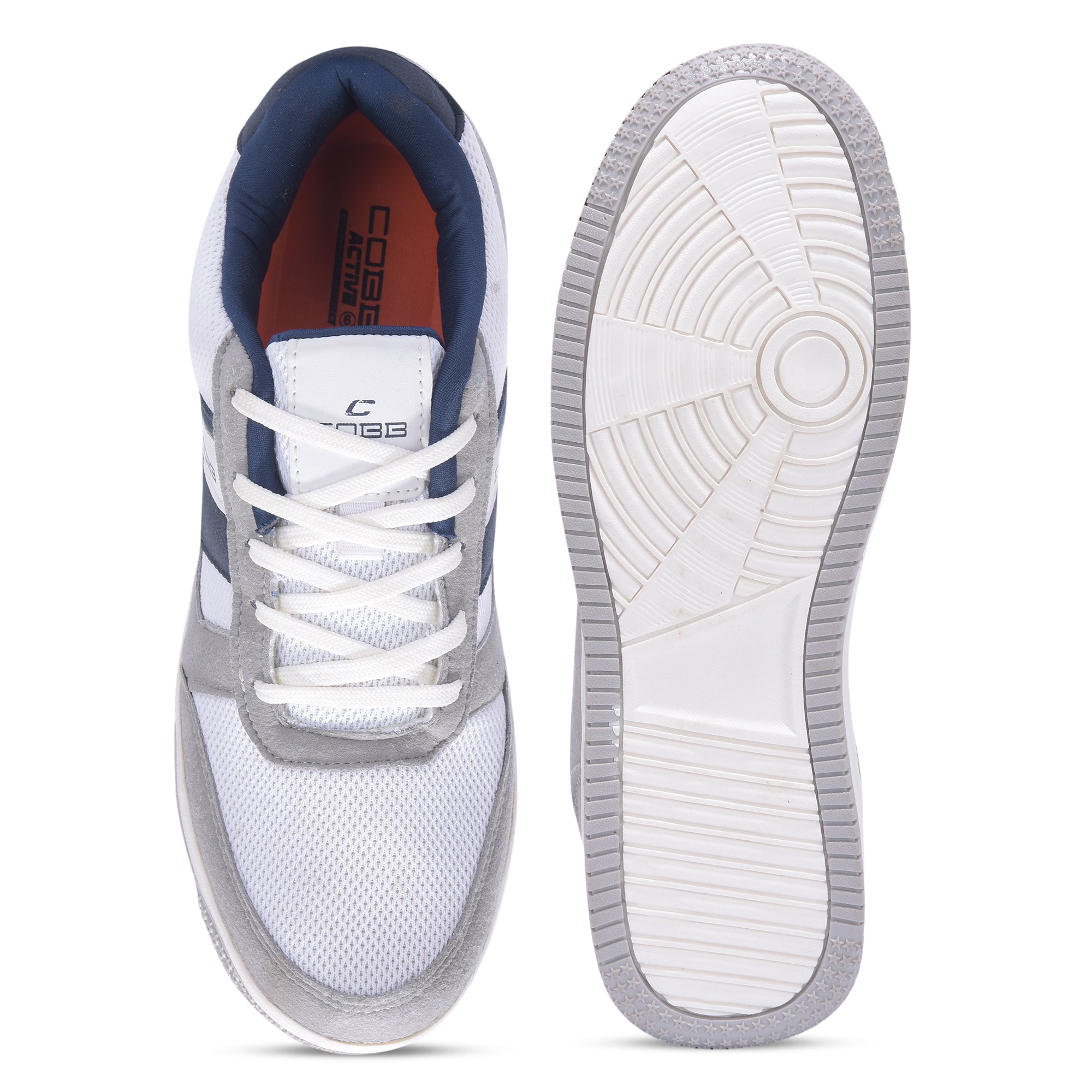COBB WHITE GREY CASUAL SHOES