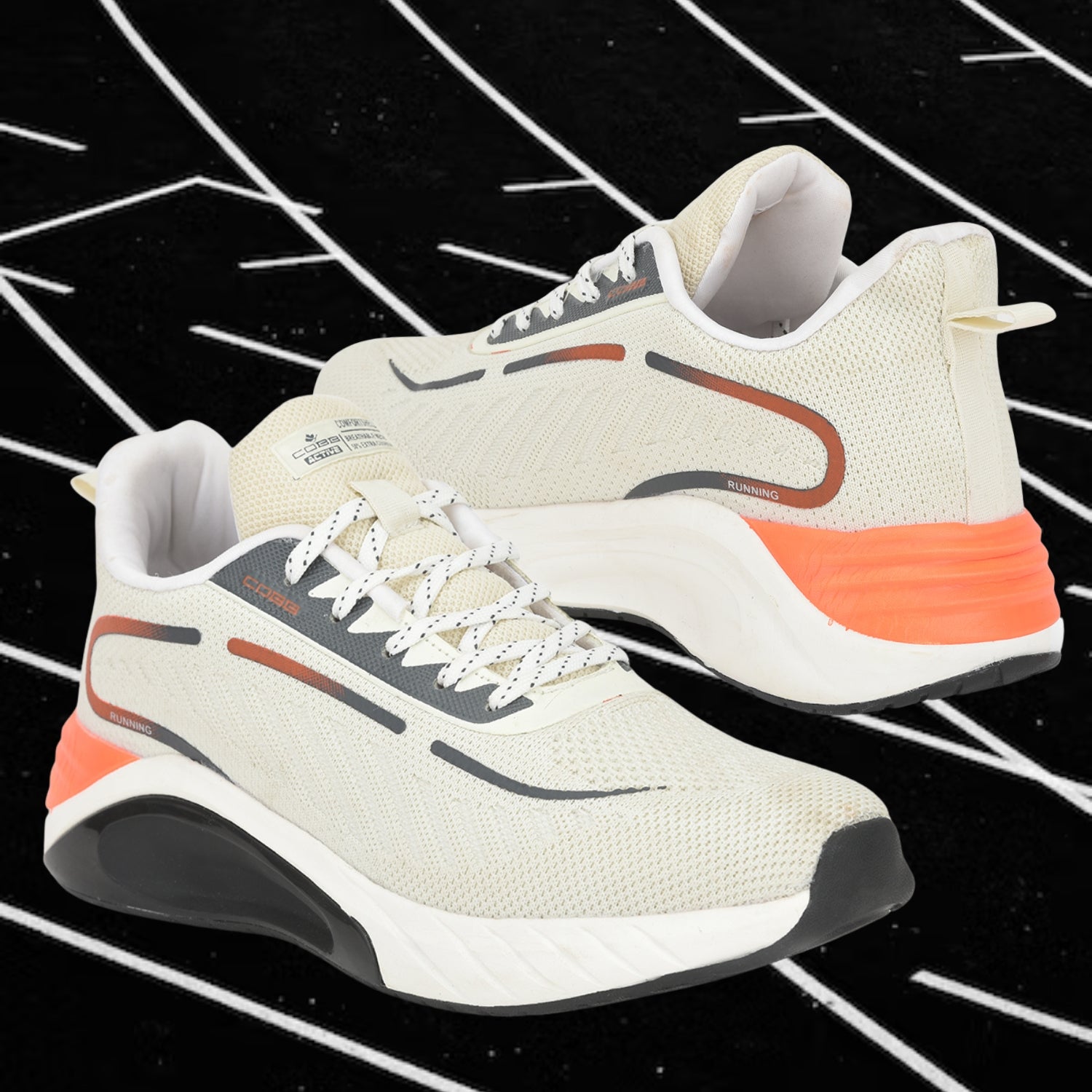 Cobb Mens Off White Running Shoes OFF WHITE