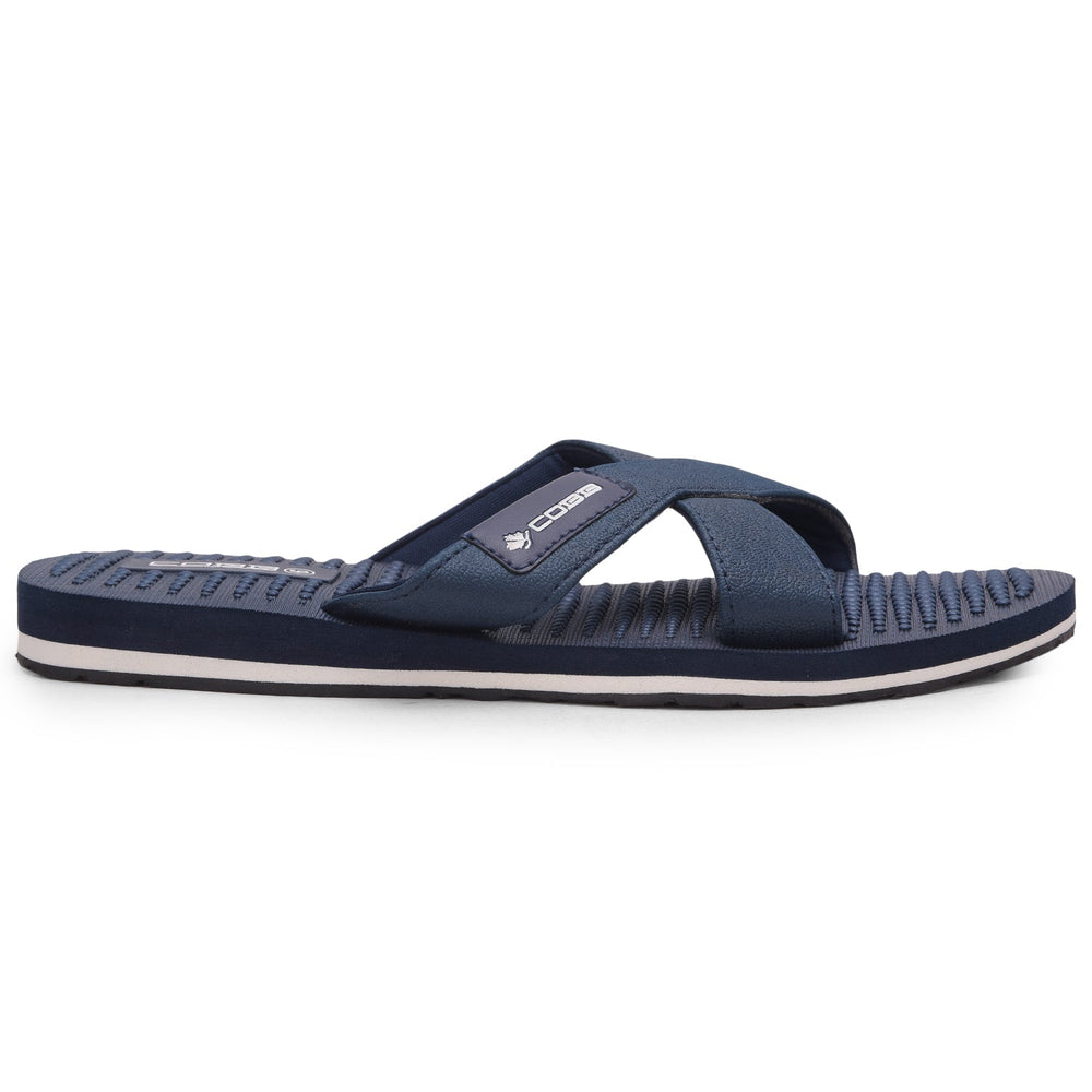 Cobb Mens Navy Blue Sliders