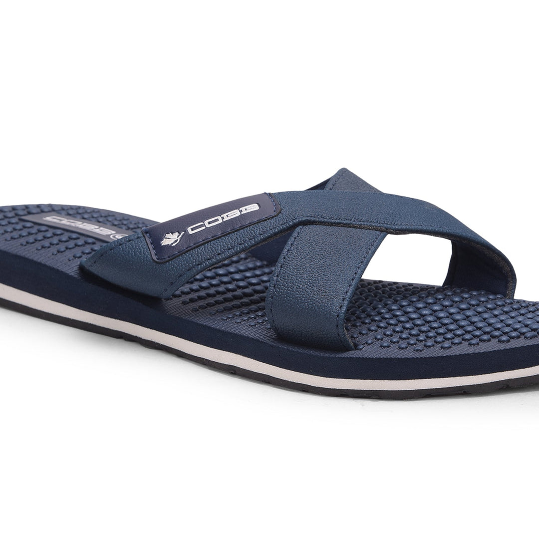 Cobb Mens Navy Blue Sliders