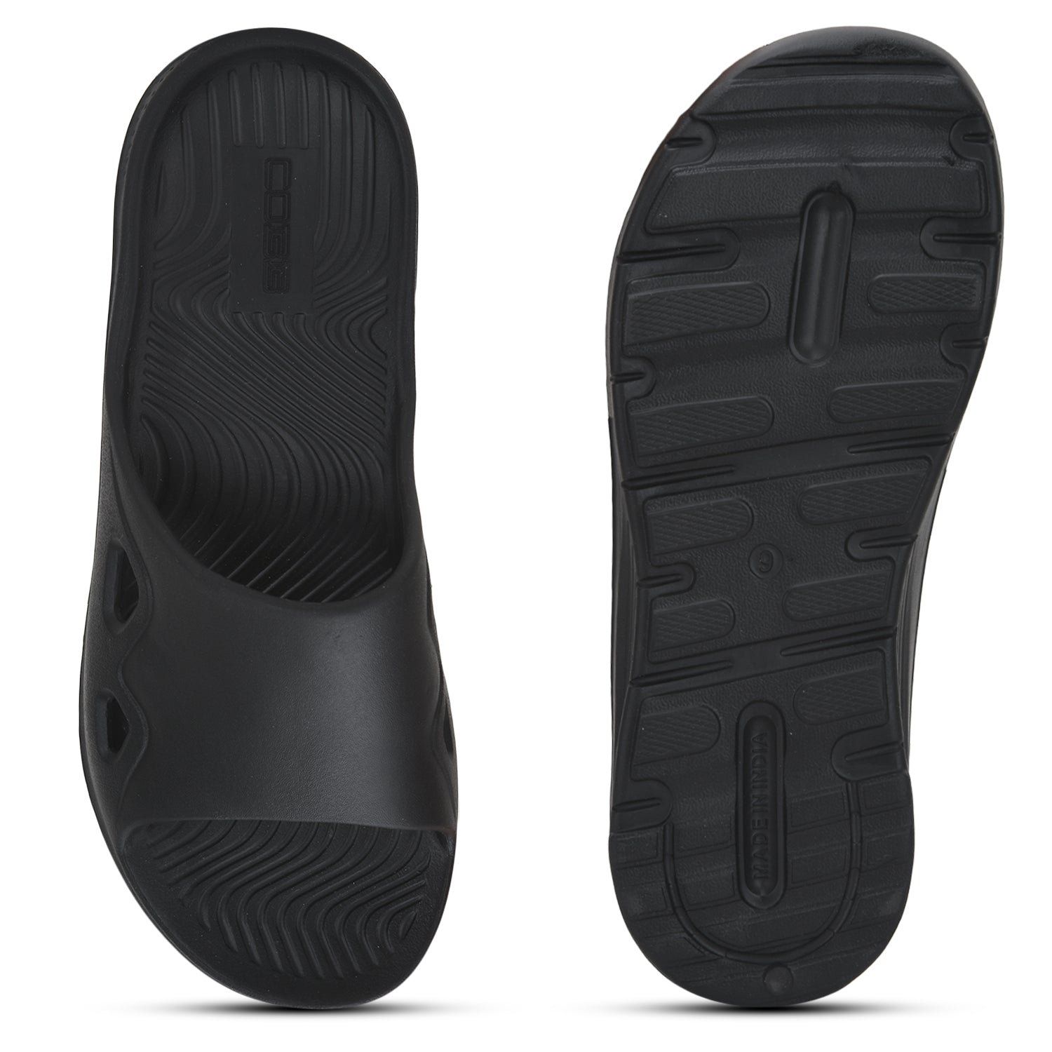 Nike all black discount sliders