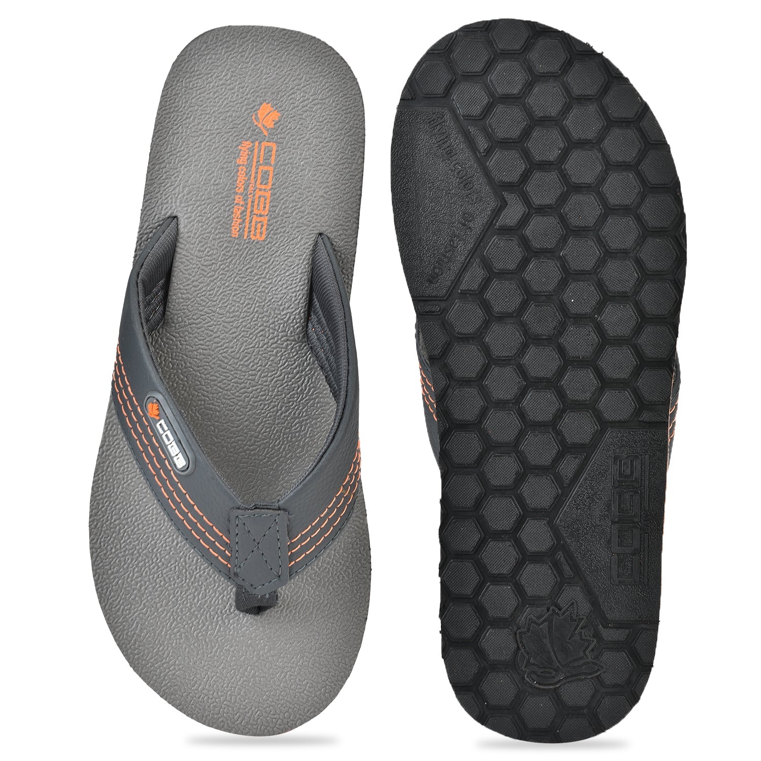 Cobb Mens Grey Flip Flops and House Slippers