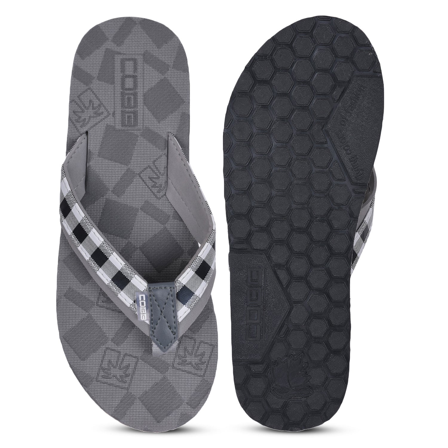 Cobb Mens Grey Soft Feet Slippers