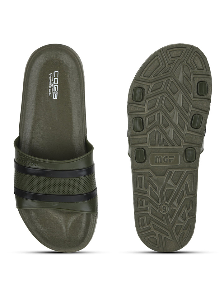 Cobb Mens Olive Sliders