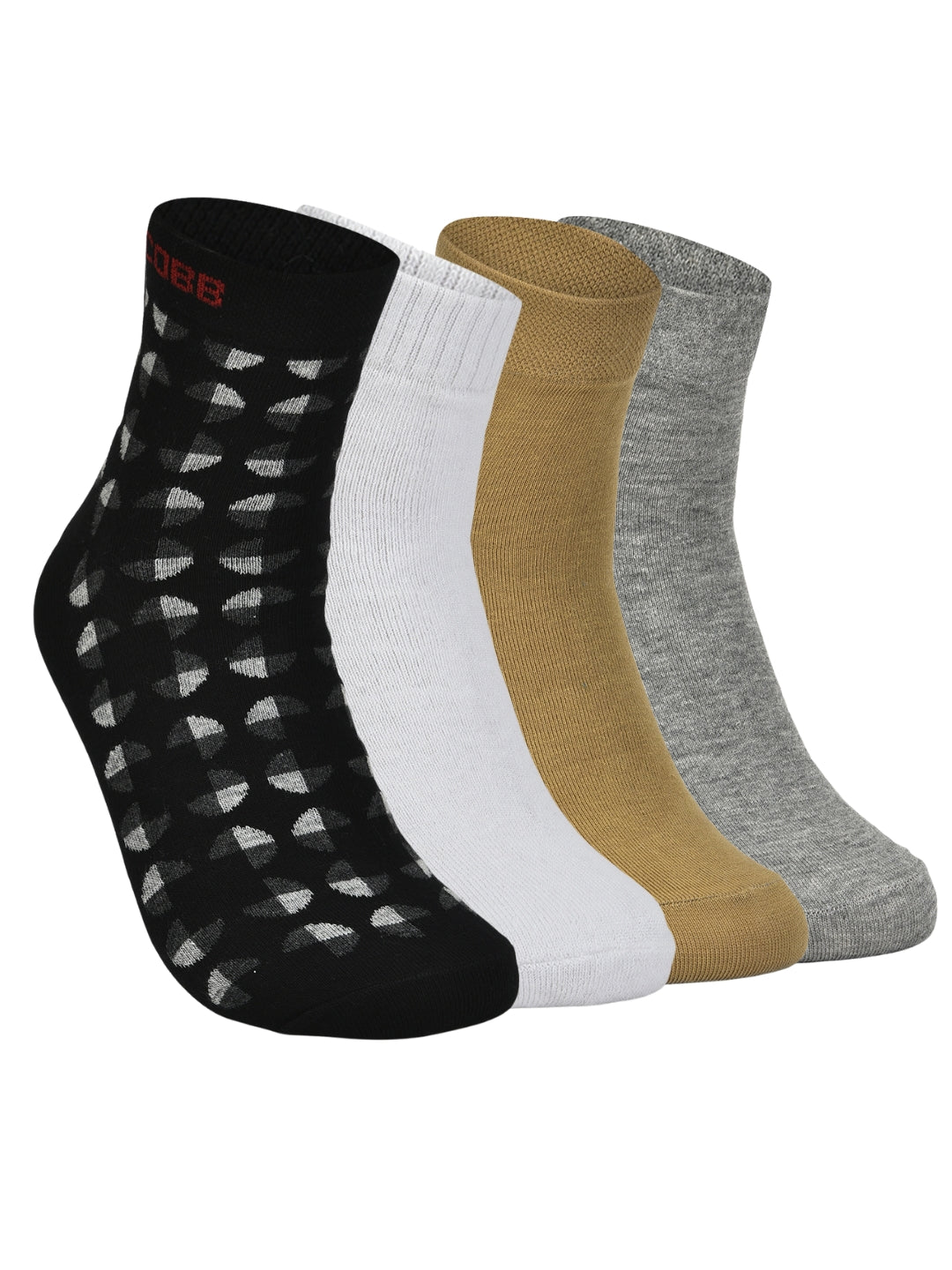 Cobb Multicolor Half Ankle Socks (Pack of 4) Assorted 4