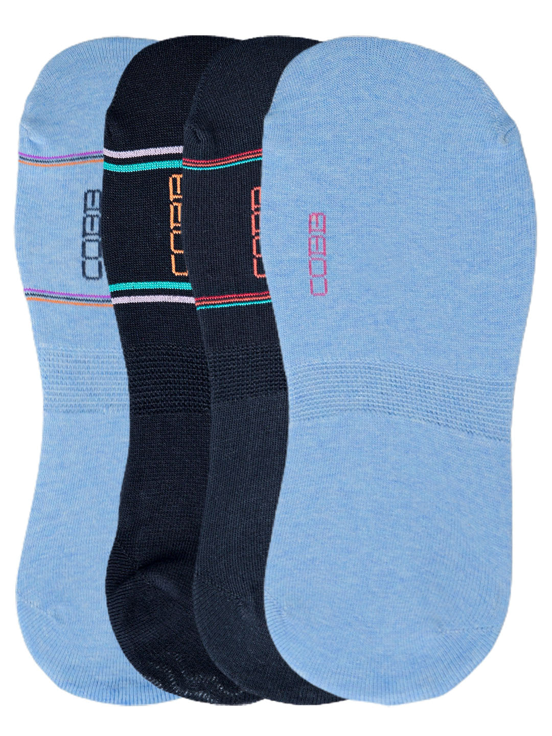 Cobb Multi Color Footie Shoe Liner Socks Pack of 4