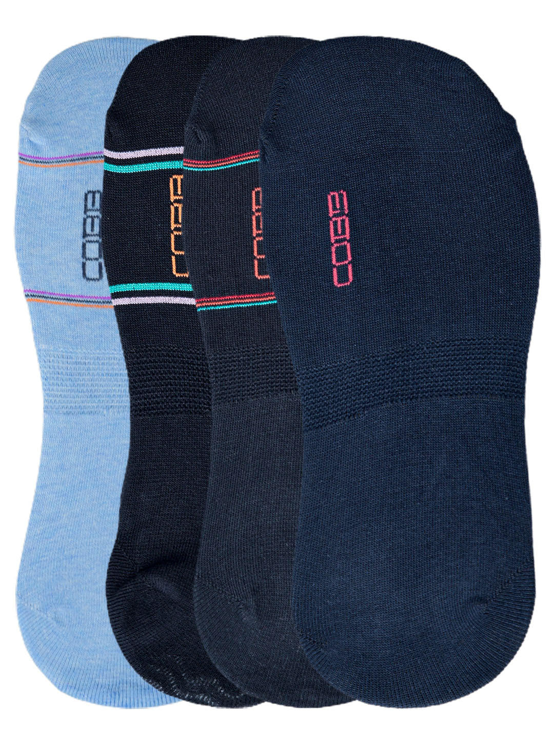 Cobb Multi Color Footie Shoe Liner Socks Pack of 4