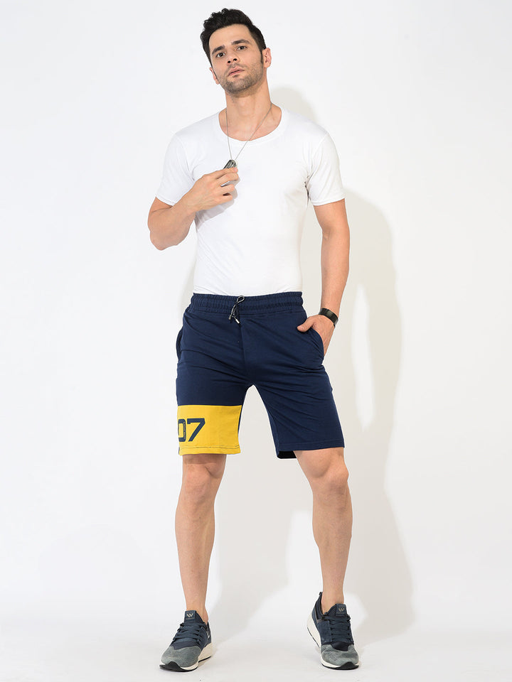 Cobb Denim Blue Solid Shorts