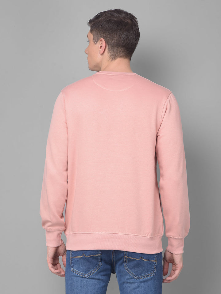 COBB MAUVE PRINTED ROUND NECK SWEATSHIRT