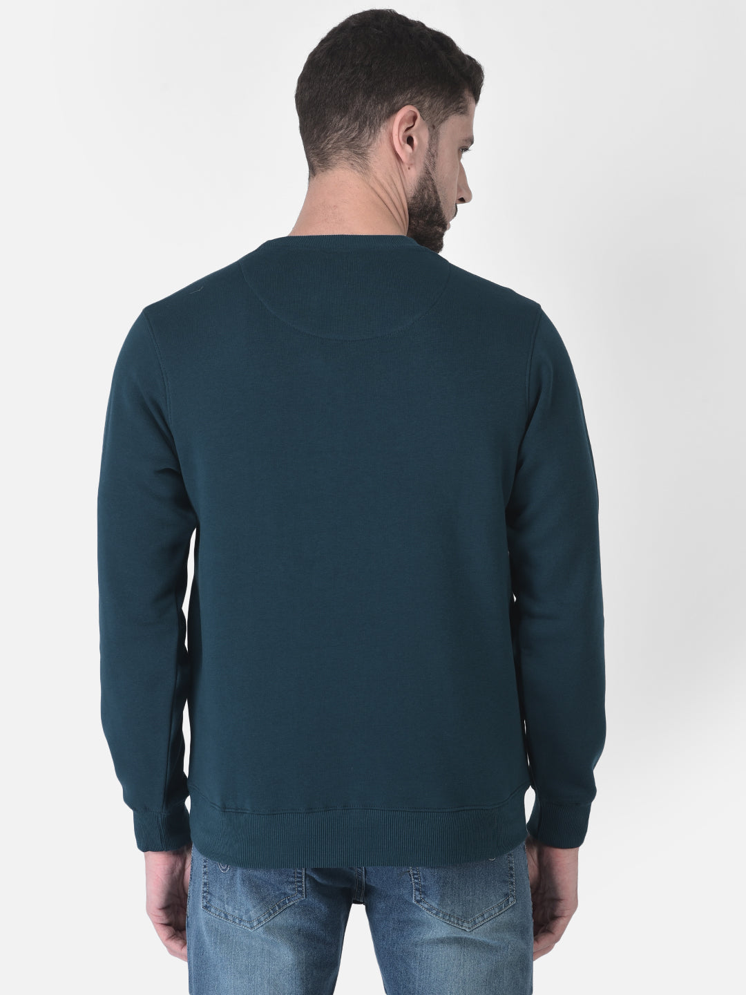 Cobb Green Printed Round Neck Sweatshirt