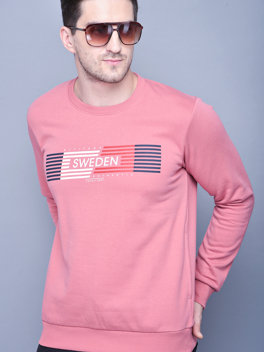 Cobb Pink Printed Sweatshirt
