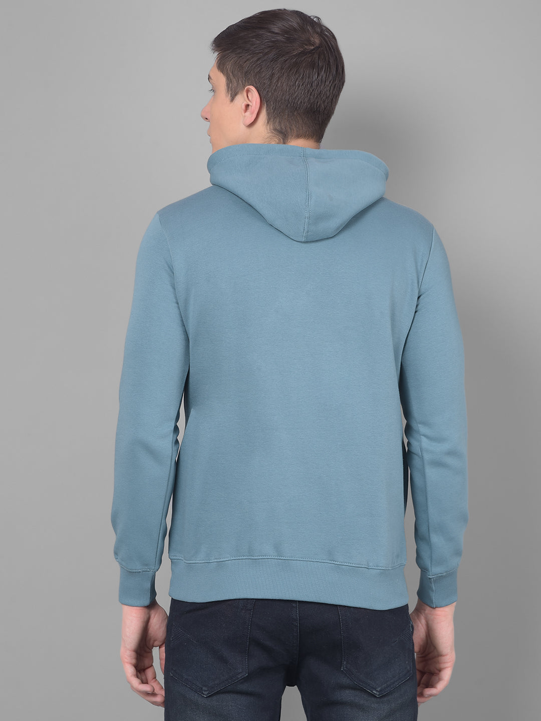 cobb teal blue printed classic hoodie