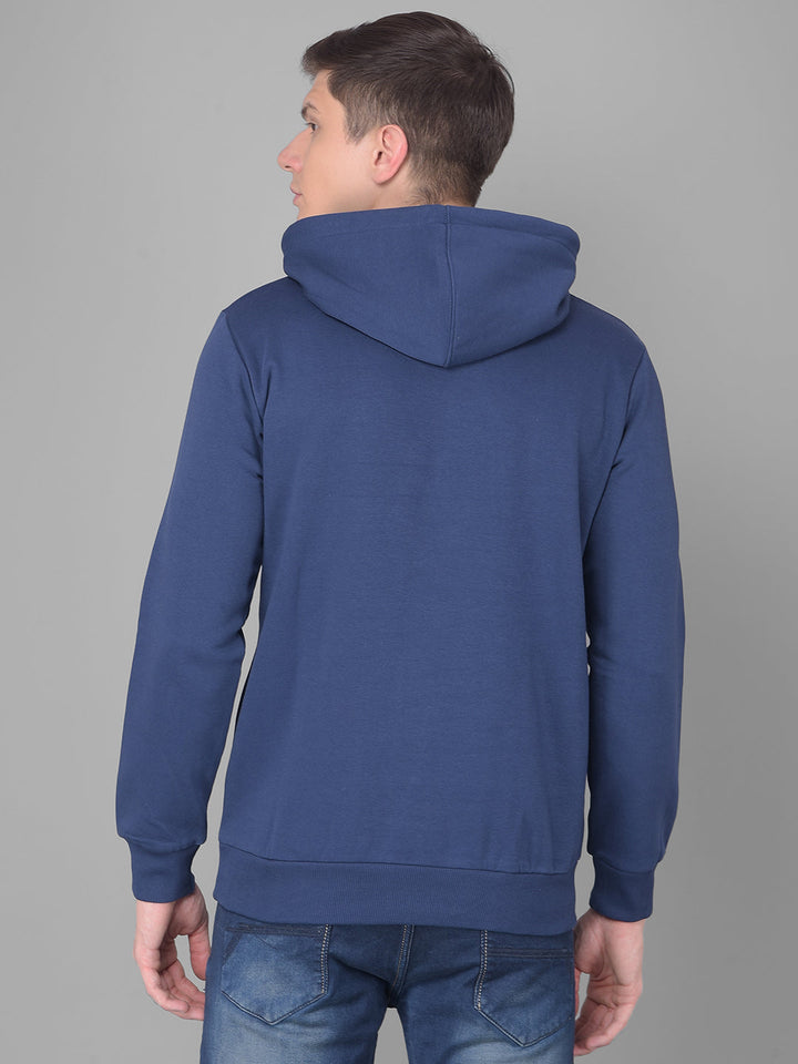 COBB DENIM BLUE PRINTED CLASSIC HOODIE