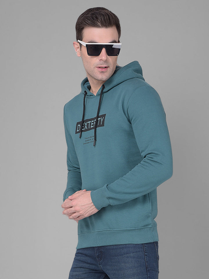 cobb teal printed classic hoodie