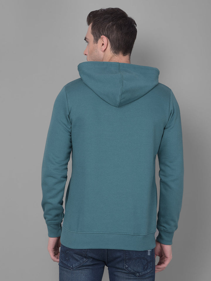 cobb teal printed classic hoodie